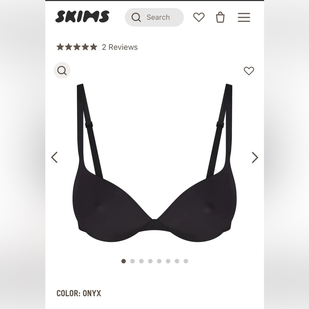 SOLD OUT Skims Push Up Nipple Bra 34DD Onyx NWT